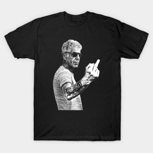 Anthony Bourdain Middle Finger T-Shirt